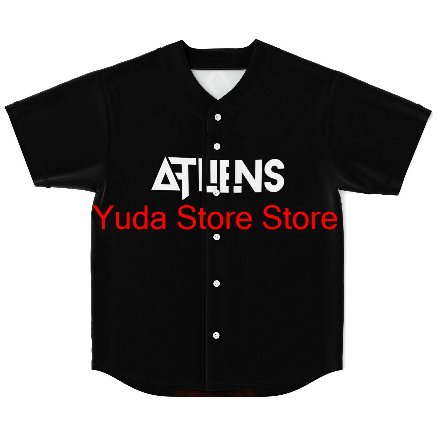 

Atliens Merch Baseball Jersey Men/Women Casual Thin button Baseball uniform Oil Slick Custom Short Sleeves Jersey