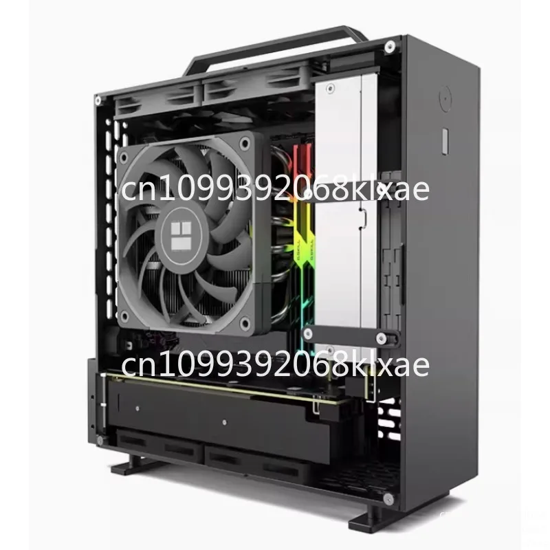 Mini A24-V5 2.0 ثنائي الفتحة شاشة واحدة 1u هيكل itx لإمداد الطاقة، شطب على الوجهين