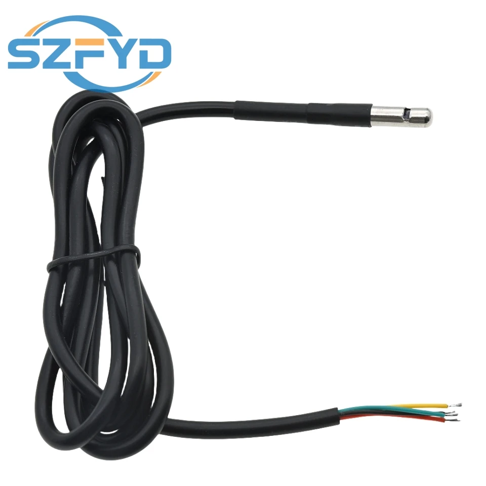 1 متر SHT20 SHT30 SHT40 مستشعر درجة الحرارة والرطوبة مقاوم للماء الفولاذ المقاوم للصدأ IIC وحدة مسبار I2C الرقمي