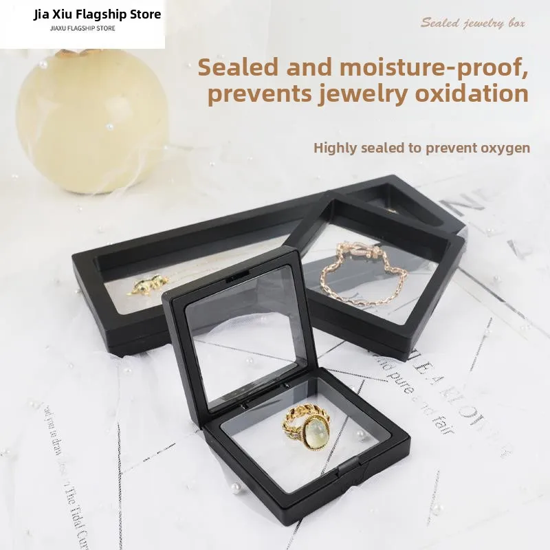 

Nordic Sle Plastic Storage Box Jewelry Display Case Floating Film Nelace Earring Bracelet Organizer for Bedroom