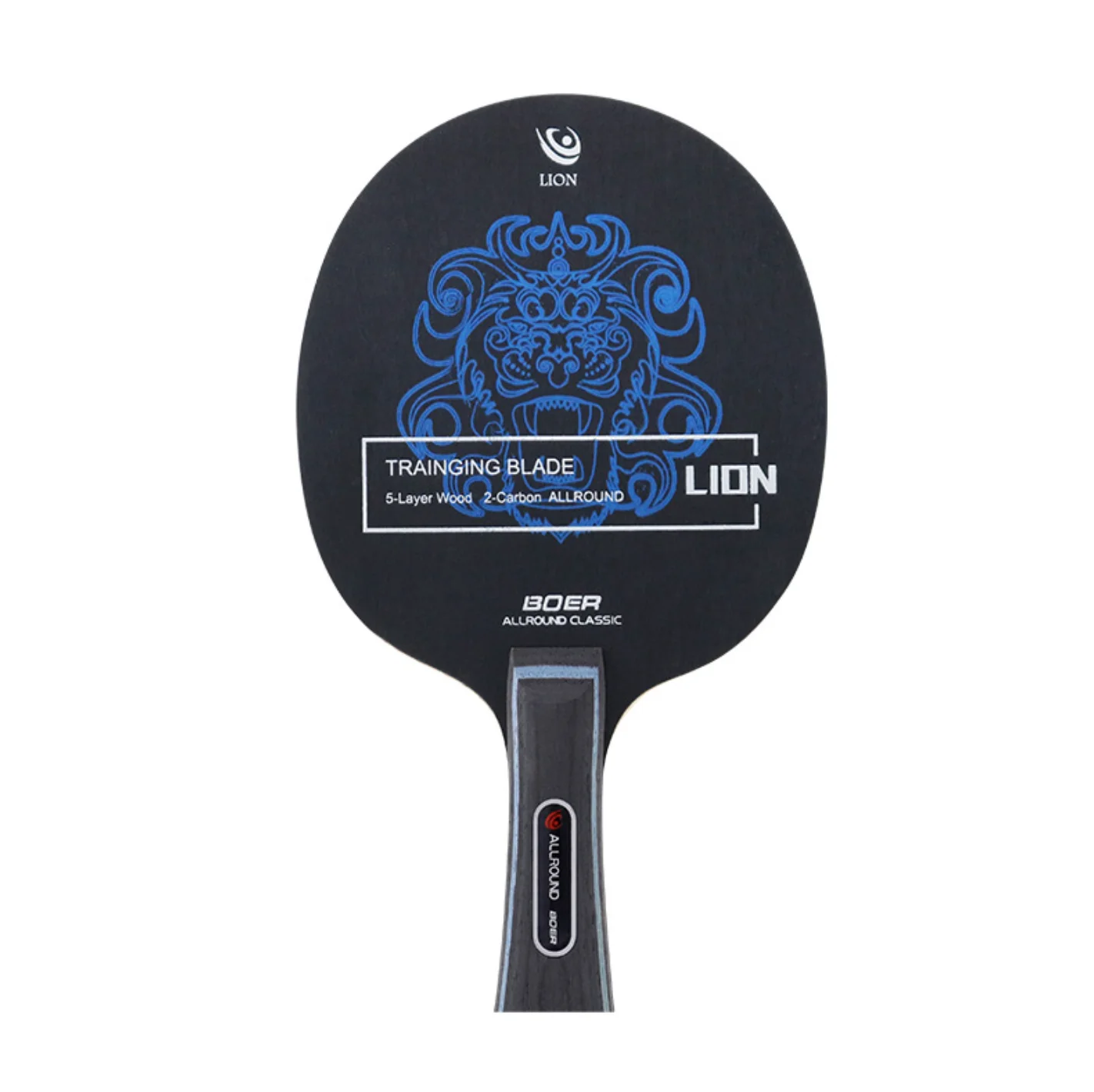 Boer Lion Table Tennis Blade FL 5+2 Wood Long Handle Ping Pong Blade Good for Attack with Fine Control