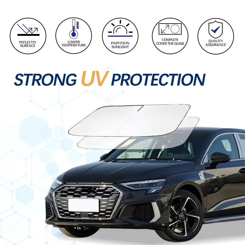 

Car Windshield Sun Shade Window Shade Foldable Sun Visor Protector Blocks UV Rays For Audi A3 8p 8v 8l Car Summer Accessories