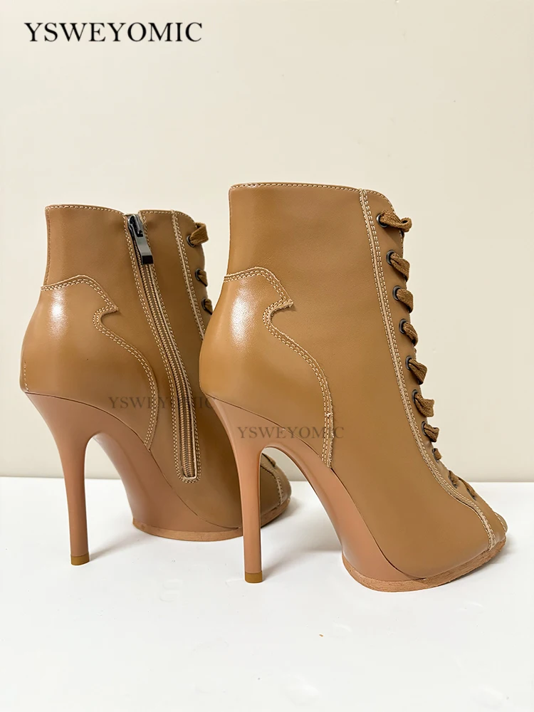 Real Leather 11cm Dance Heels Khaki Black Red Rubber Sole Stable Latin Salsa Women Dance Shoes Brown Dance Heels 11cm