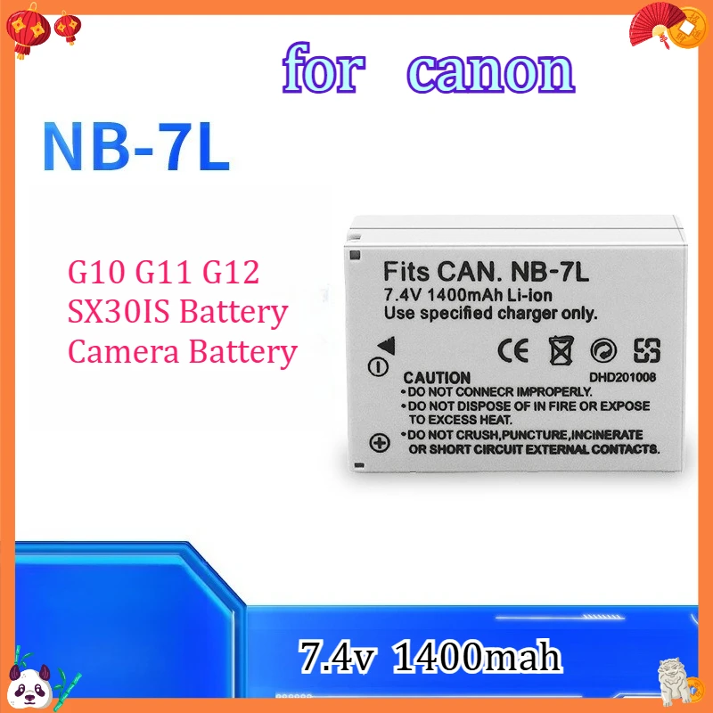 1400mAh NB-7L Battery Suitable for Canon G10 G11 G12 SX30IS Multi Model Compatible Battery Camera Stable Long Battery Life