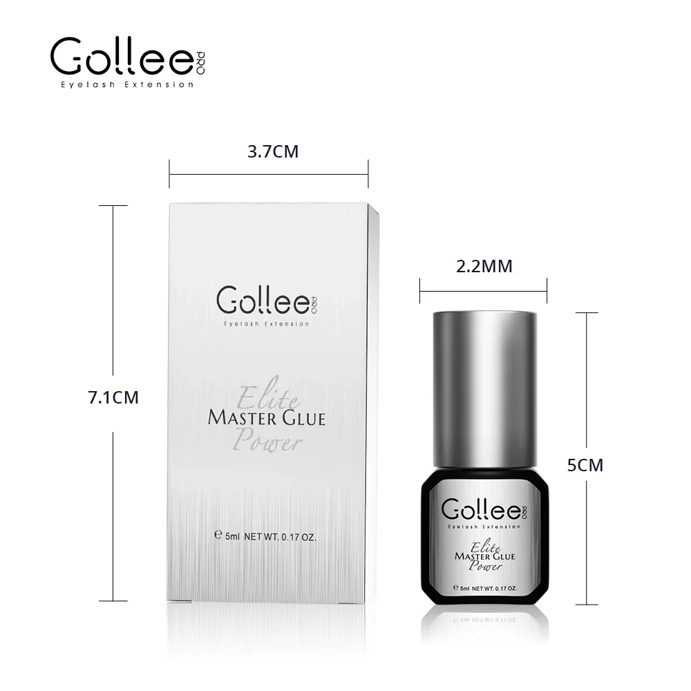 Gollee 10PCS colla per Extension ciglia 0.5s Dry Pegamento pestaas impermeabile con colla per ciglia Bonder 15ml forniture per ciglia all'ingrosso