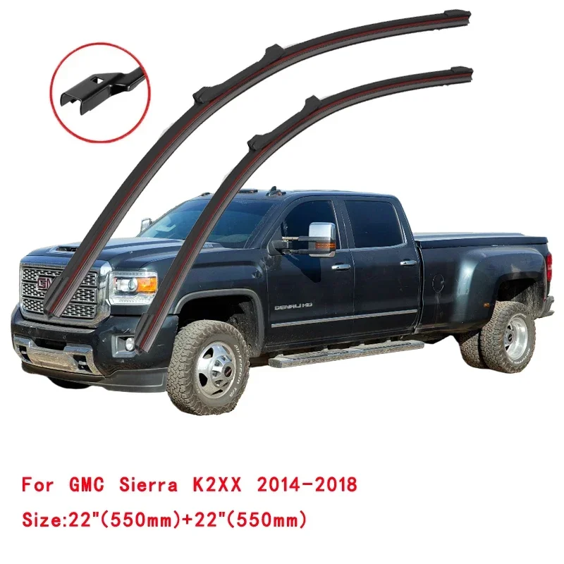 For GMC Sierra 1500 2500 3500 Pick Up 1998-2024 Car Windshield Wiper Blade Front Windscreen Brushes Washer Accessories Cleaning