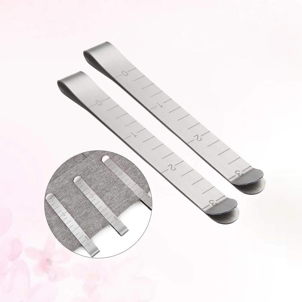 

20 pcs Clips Hemming Clips 3 Inches Stainless Steel Measurement Ruler Oil Proof Anti Corrosion Sewing Accessories For Quilting