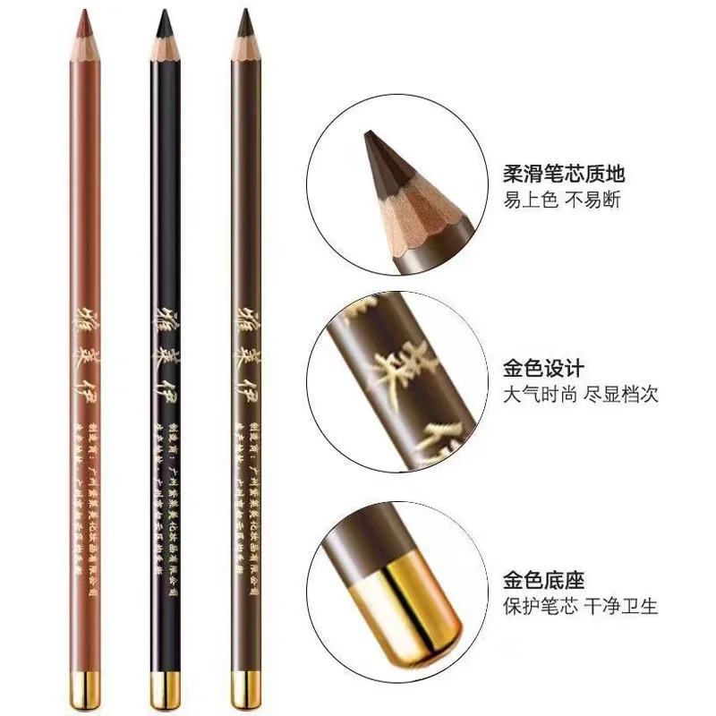 Brown Eyebrow Pencil Makeups Cosmetics Original Color Female Makeup Eyebrows Black Wooden hard Tattoo Eyebrow pen refill
