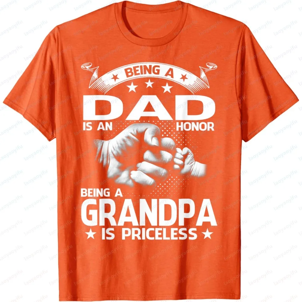 Stilvolle Kleidung mit süßem Familienmotiv, Oberteile mit Zitat für Papa und Opa, Herren-T-Shirt, Sommer, trendige Mode, kurzärmelig, lässiges, bequemes T-Shirt – Detail 8