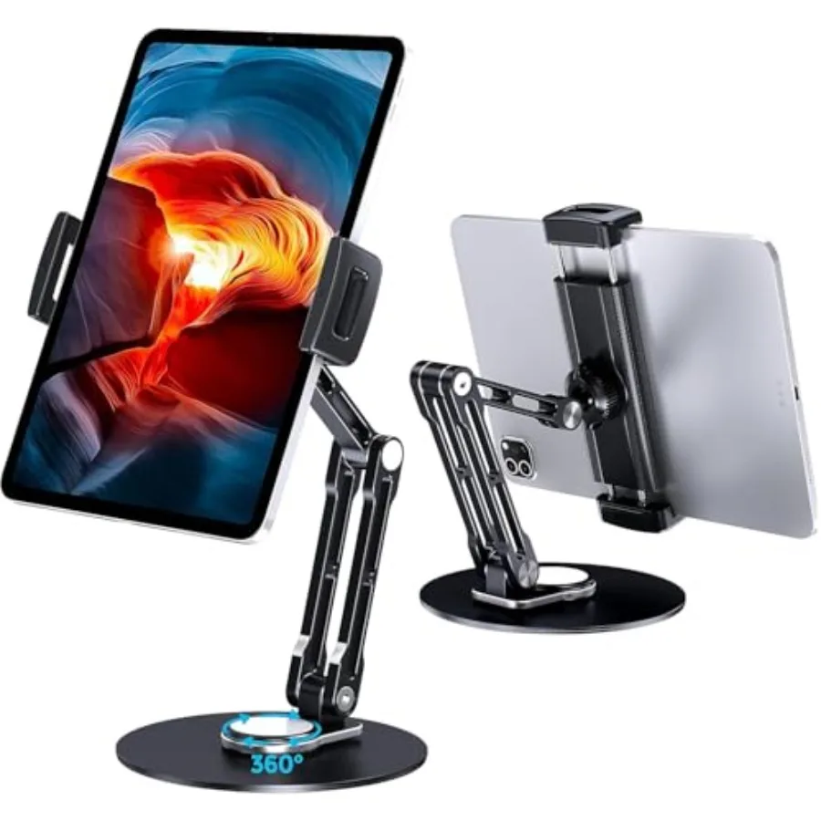 

Tablet Stand Holder for ipadPortable Monitor Stand Holder for 15.6'' 16'' 360Rotate Base for 4.7''-16'' Kindle Store Cash Regis