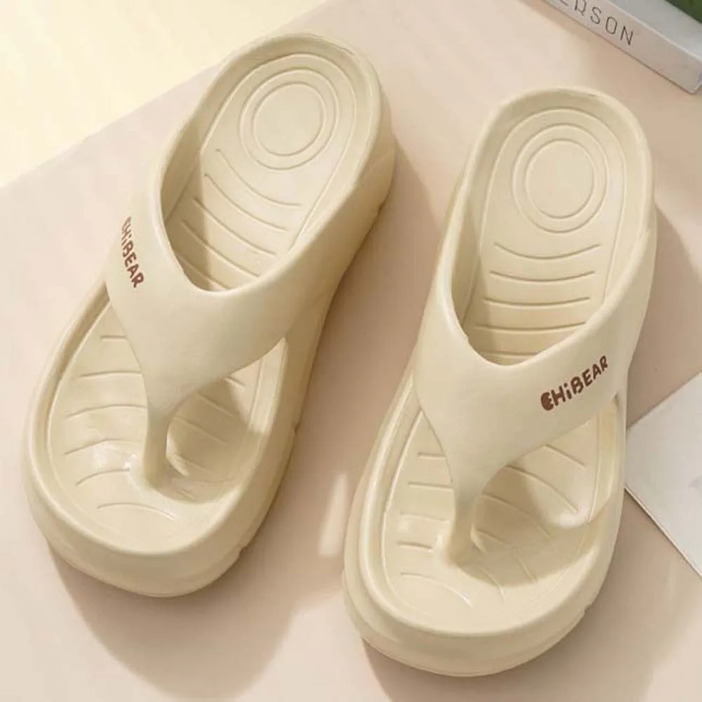 Pool Anti-slip Thick Soled Flip-flop Cartoon Bear Adult EVA Slippers Thickened Wear-resistant Bathroom Sandals Bedroom