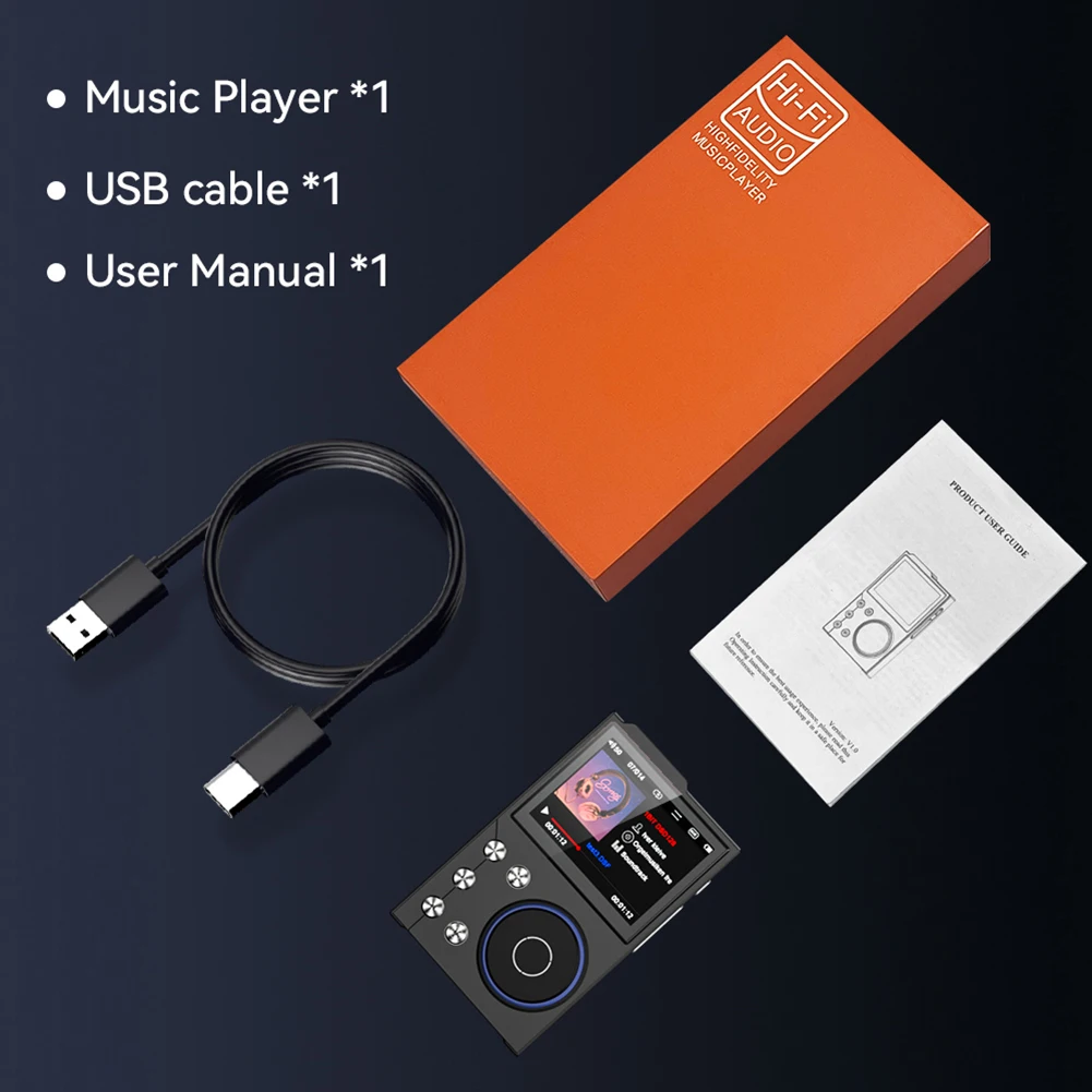 مشغل HiFi MP3 مشغل موسيقى رقمي HiFi مشغل صوت بدون فقدان مشغل موسيقى صوت رقمي محمول يدعم ما يصل إلى 256 جيجابايت #3