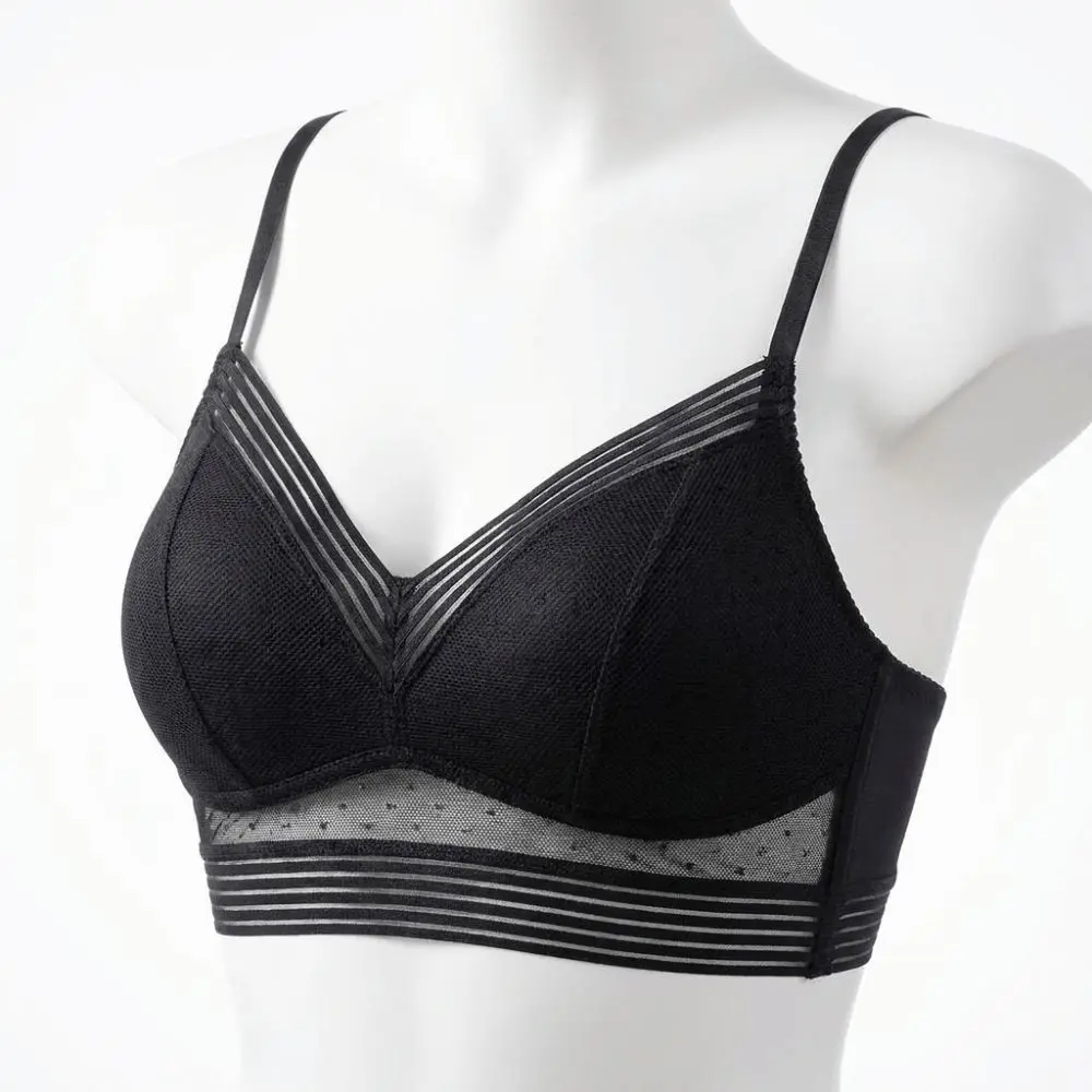 High Quality Lace Material Beauty Back Bra Lightweight Comfortable Wireless Bra Adjustable Low Back Bras Women