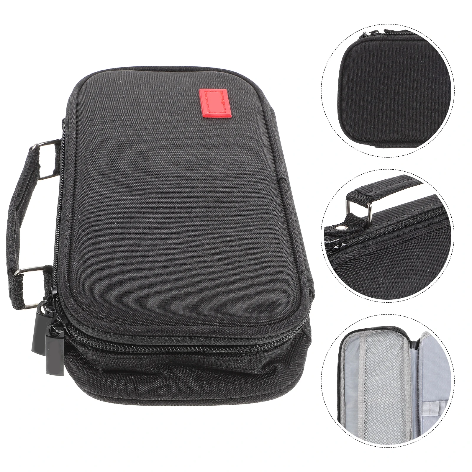 

Large Capacity Portable Pencil Bag Canvas Pen Pouch Zipper Stationery Organizer Compact Lightweight Storage For Students Office