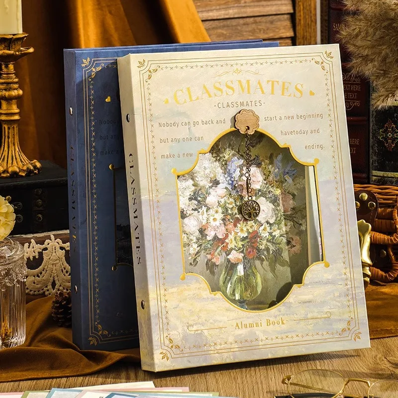 

Aesthetic Vintage A5 Card Album, Hollow-Out Cover 4 Pocket Photo Binder for K-Pop POP Fans, Trading Cards & Polaroid Collection