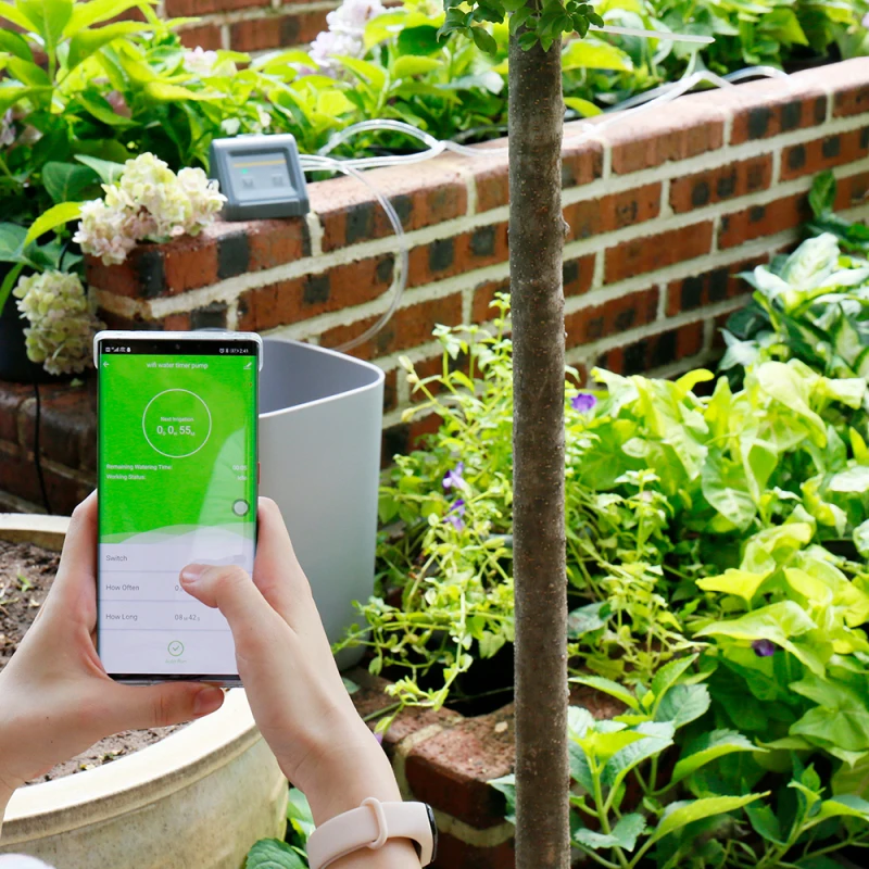 Imagem -06 - Tuya Wifi Smart Watering Machine Sistema Automático de Irrigação Micro-gotejamento Sistema Controlador de Plantas Ferramenta de Irrigação Via Alexa Google