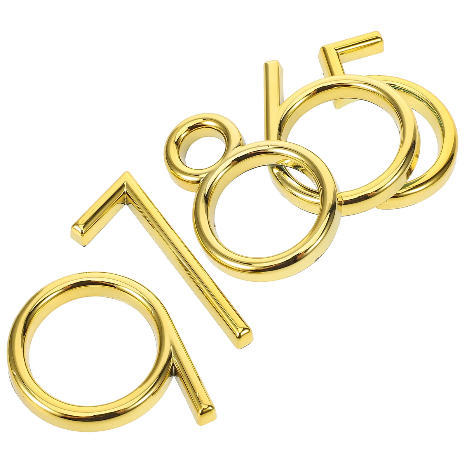 3D House Number Signs 5 Pieces Modern Self Adhesive Address Numbers for Front Door Apartment Mailbox