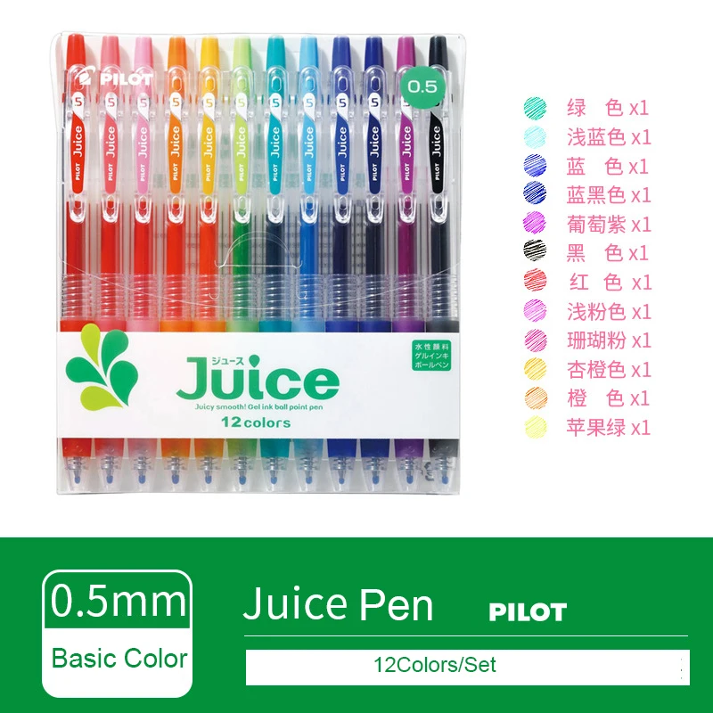 Imagem -04 - Fruit Juice Gel Pen Grupo Papelaria Preto Assinatura Pen Aprendizagem Office Helper 0.38 mm 0.5 mm 0.7 mm Pcs 12 Pcs