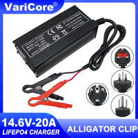 VariCore 14.6V 20A Smart Lifepo4 Battery Charger 110-220V 4S 12V High Power Charger For Lithium iron Phosphate Battery Pack
