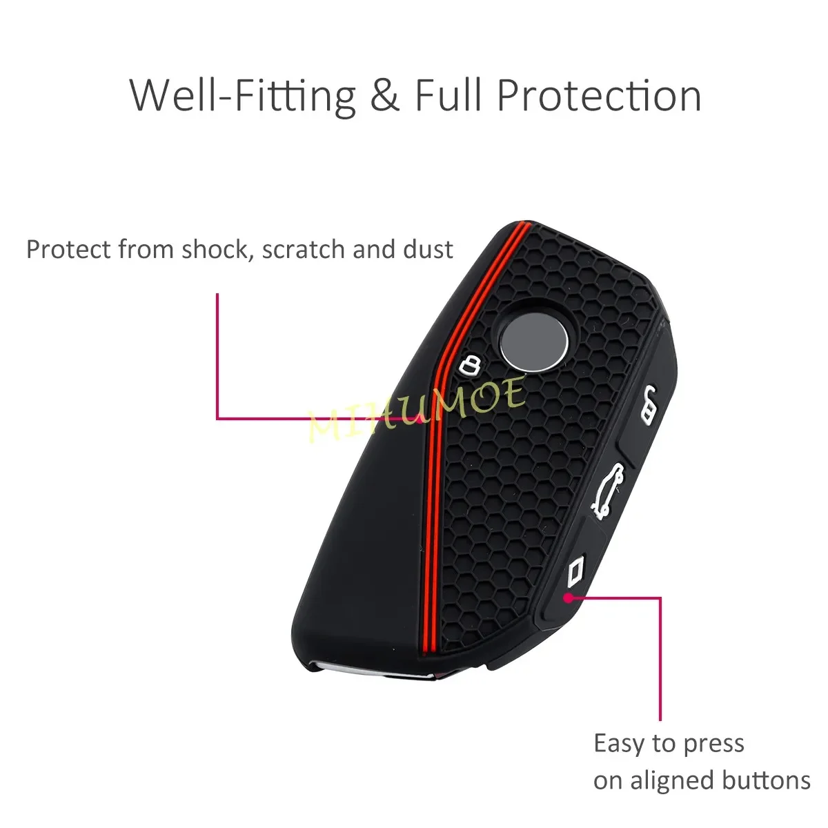 سيليكون مفتاح السيارة فوب غطاء سلسلة حلقة حامل لسيارات BMW 218i 220i 740i 760i 5-Series G60 X1 X2 X5 X6 X7 iX1 iX2 iX i5 i7 G05