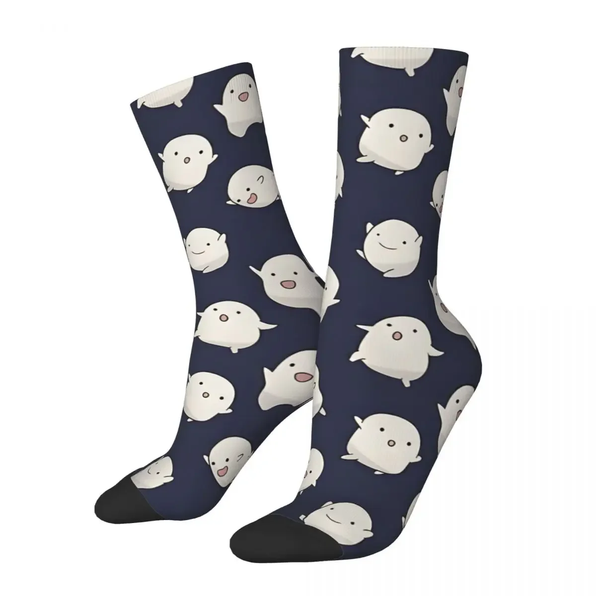 Vintage Dark Blue Endless Warawara, The Boy And The Heron Men's compression Socks Unisex Street Style Crew Sock