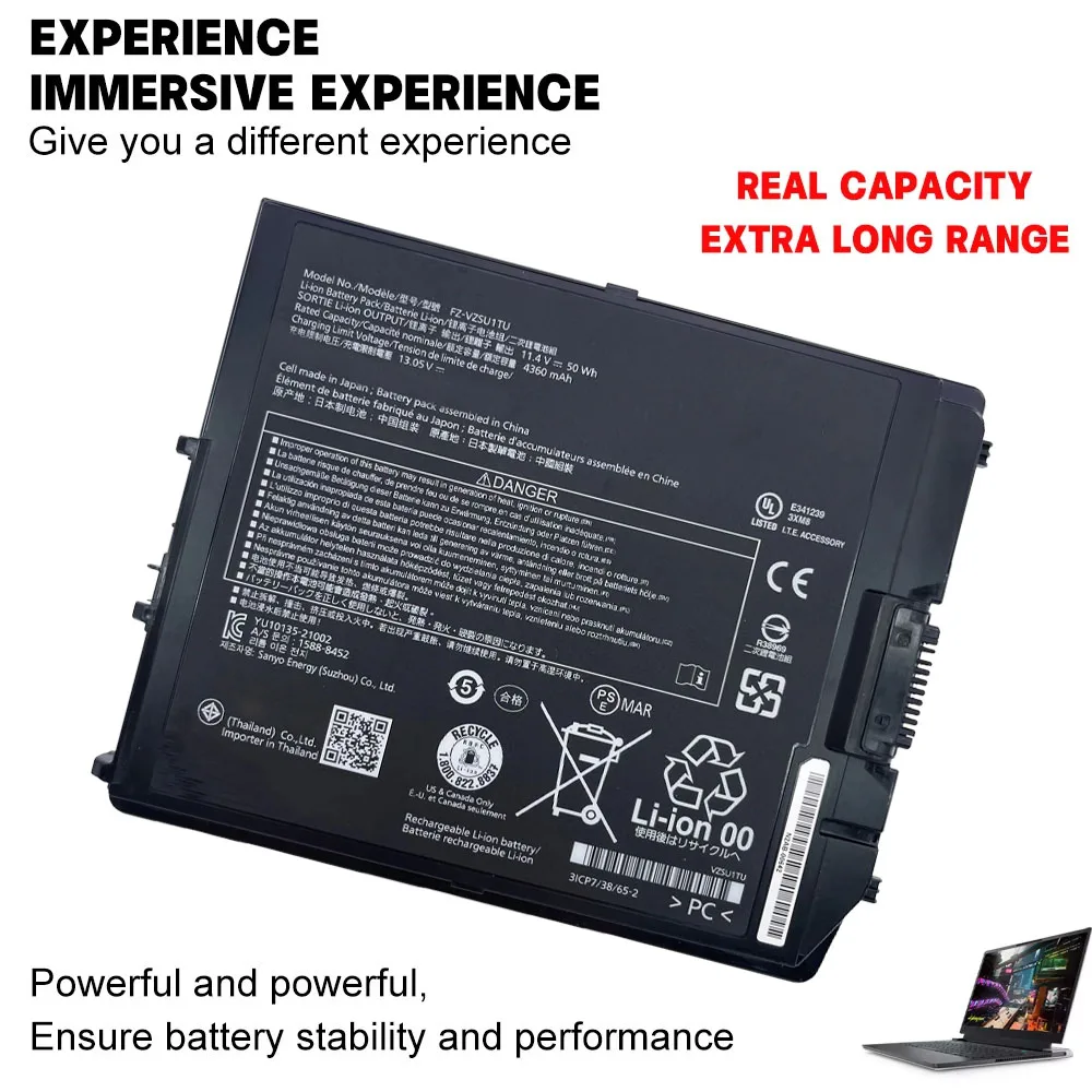 Factory store FZ-VZSU1TU 4360mAh 11.4V 50Wh  New Laptop Battery For Panasonic Toughbook FZ-G2 FZ-G2E FZ-G2K FZ-G2D 3ICP7/38/65-2