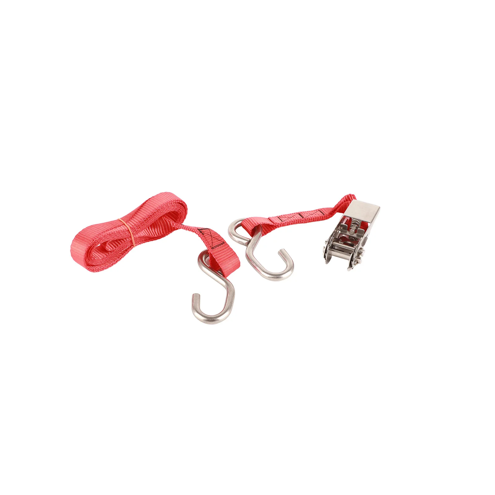 1in 25mm Ratchet Tie Down Straps 3m Red 304 Stainless Steel for Car Ship Cargo Transport-Ratchet Strap Replacement Tie Down Part