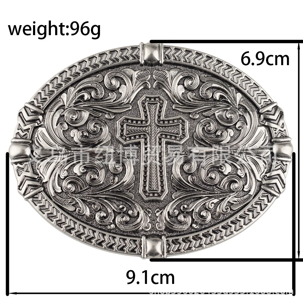 Oval Cross Belt Buckle The Priest\'s Amulet Religious Patterns