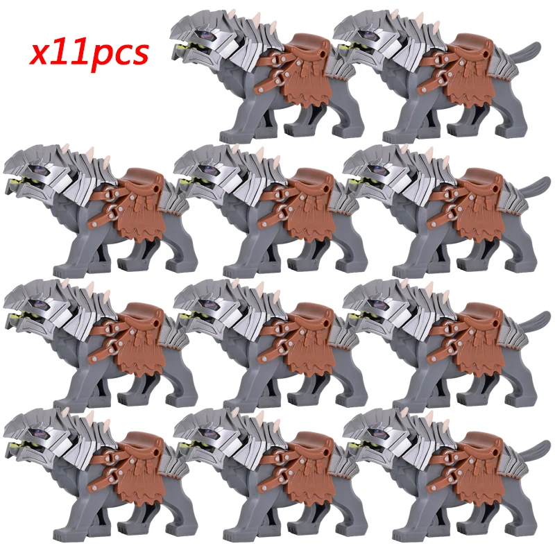 Mittelalterlicher Ork-Krieger, LOTR Große Figur, Uruk-Kriegschariot, Bausteine, 3 Stile, Spielzeug, Geschenk für Sammler