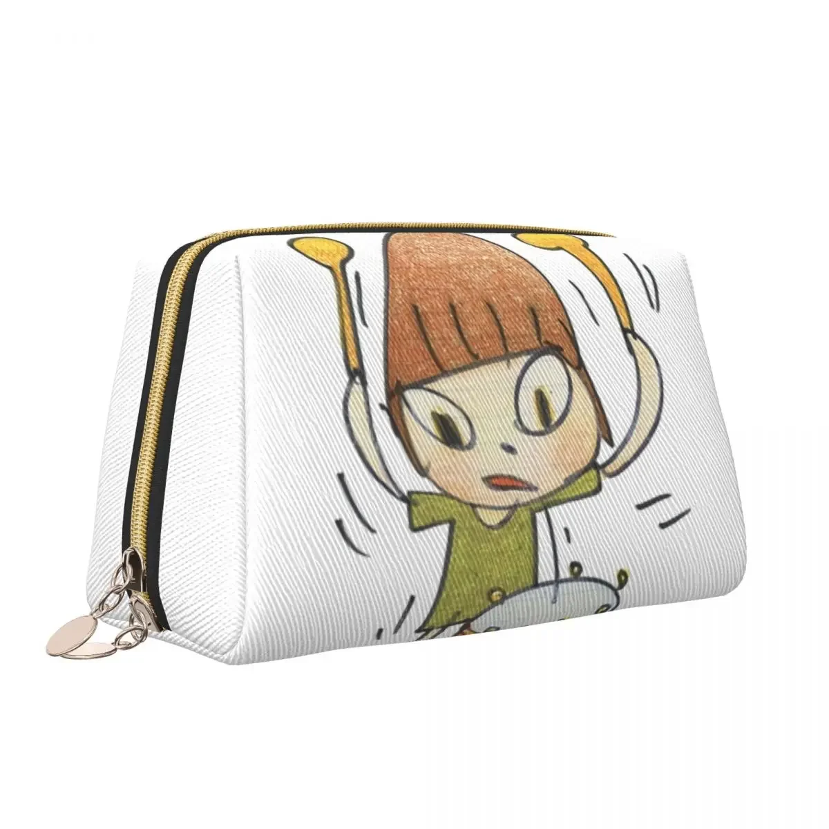 Yoshitomo Nara Bolsa de Higiene Pessoal Feminina, Manga Animação Arte, Maquiagem Portátil, Organizador de Cosméticos, Armazenamento de Beleza, Dopp Kit Box