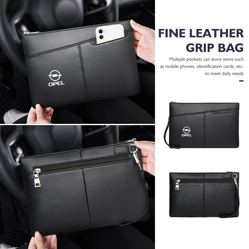 

Автомобильная деловая сумка-кошелек для телефона, паспорта, кошелек для кредитных карт для Opel Insignia Corsa Zafira Mokka Grandland Antara Ampera