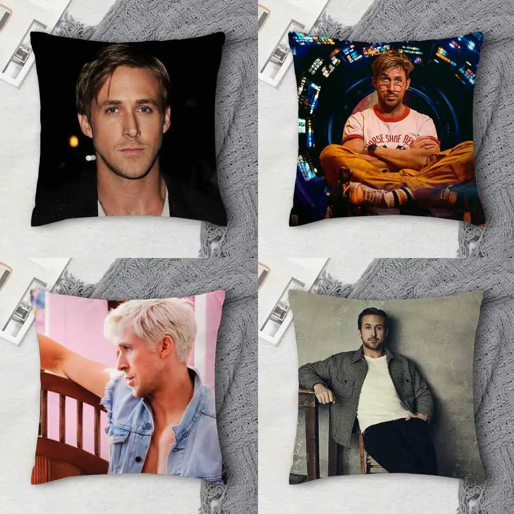 

R-Ryan gosling Double-sided Printed Square Decorative Cushion Cover for Sofa Living Room Home Decor