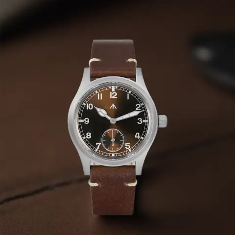 Orologio Militado D12 V2 VD78 Movimento al quarzo Orologio da polso luminoso con cristallo di zaffiro a cupola 100 m Impermeabile 36 mm Orologi vintage