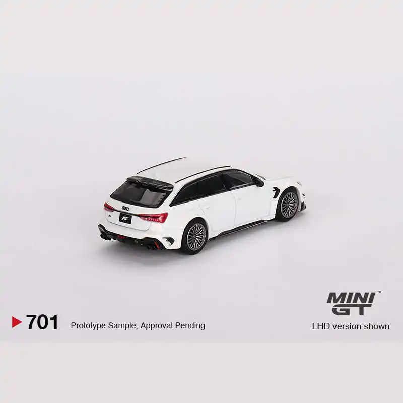 TSM model minigt 1/64 #701 abt rs6-r glacier White Metal Die-cast Alloy Car Model Collection Toy Gift