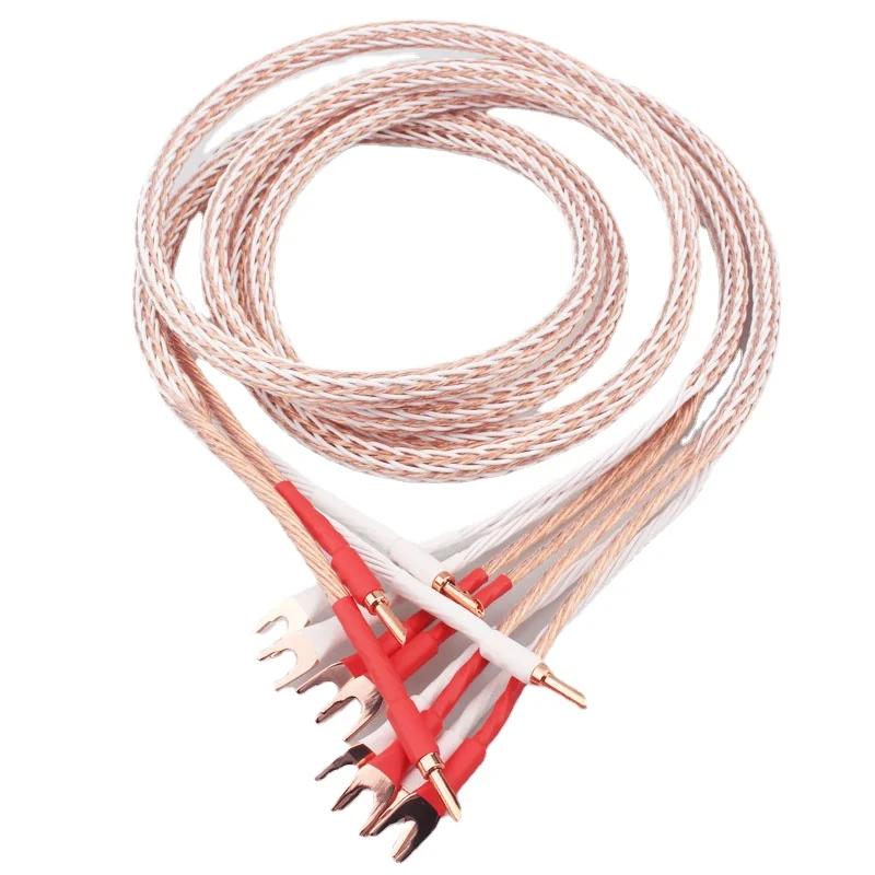 HiFi 12TC Hifi Speaker Cable High Quality Pure OCC Speaker Wire With BFA Banana Jack