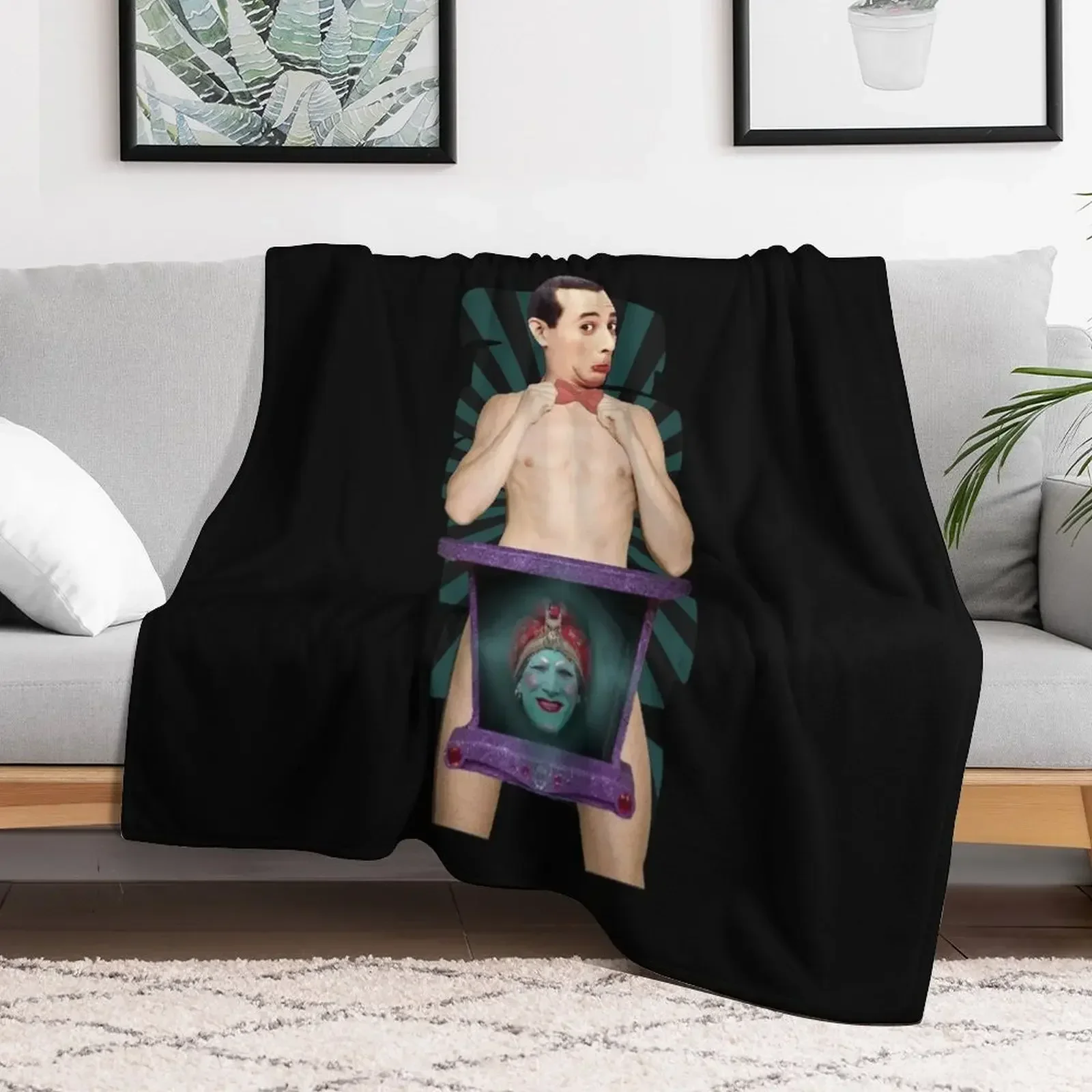 Pee Wee Herman after dark Throw Blanket manga Hair Blankets