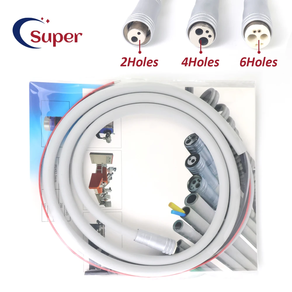 2Hole 4Hole 6Hole Tube Dental High/Low Speed Air Turbine Handpiece Silicone Hose Three Way Syringe Dental Chair Accessories