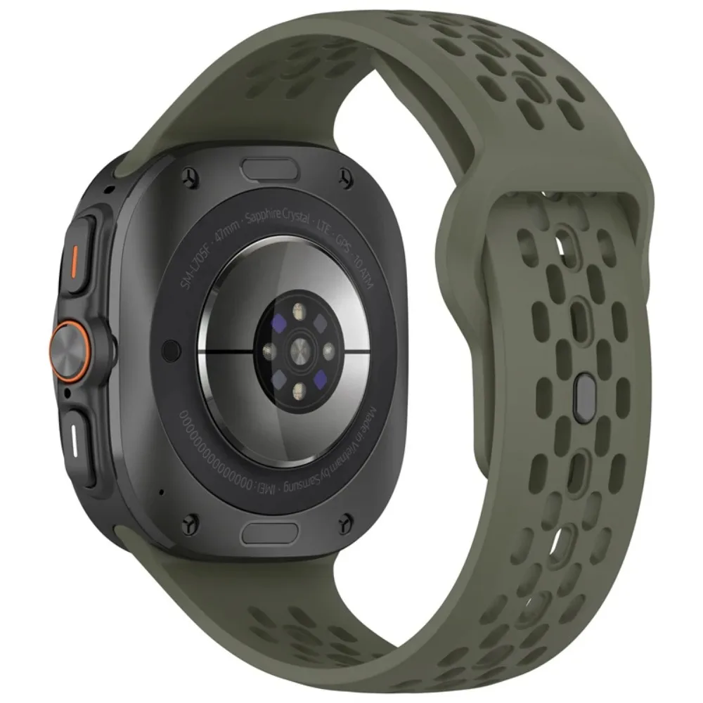 Oddychający silikonowy pasek do zegarka Samsung Galaxy 7Ultra 47mm bransoletka sportowa pasek do zegarka do zegarka Samsung Galaxy Watch Ultra pasek 47mm