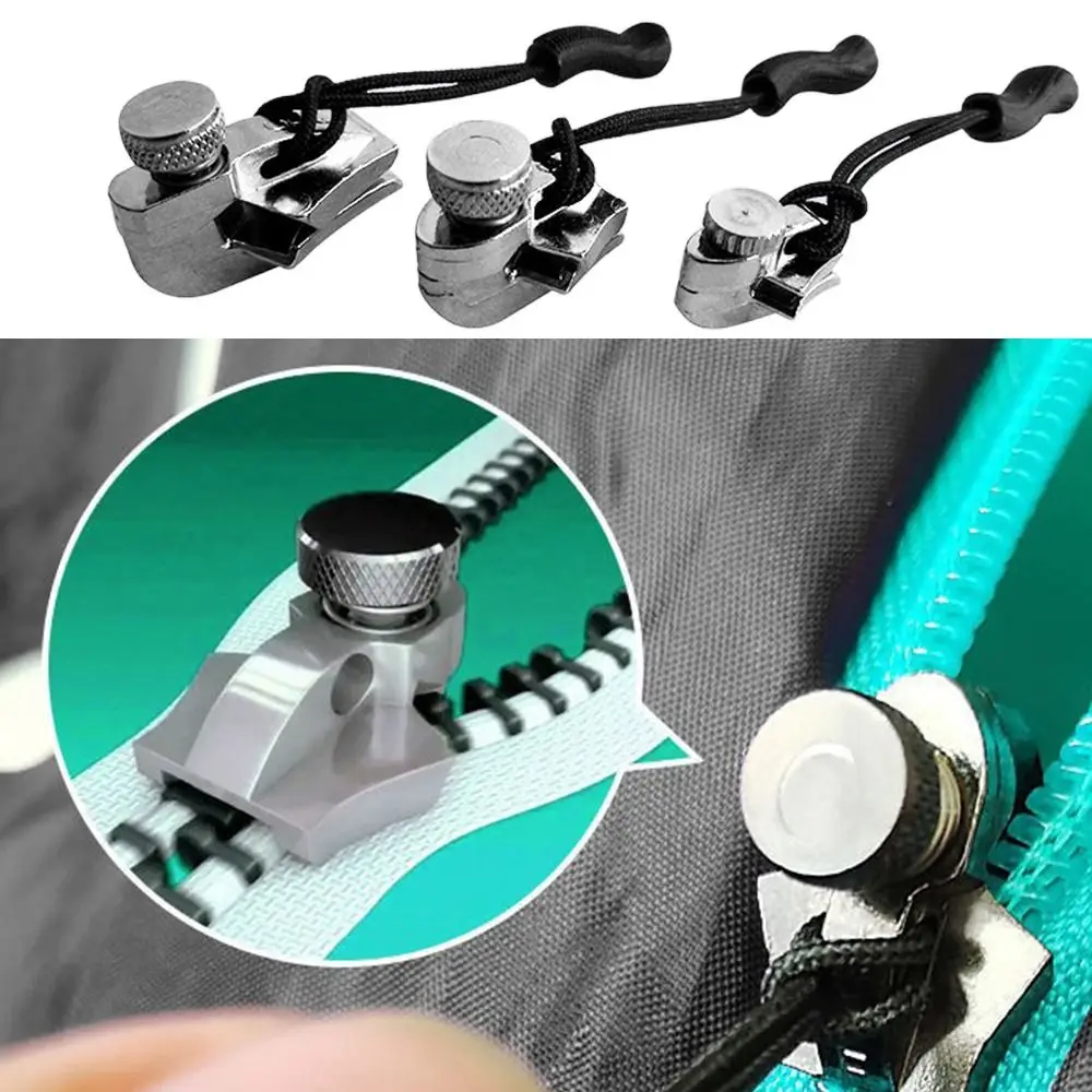 3 Different Size Zipper Repair Kit Replacement Bad Buckle Universal Zipper Head Instant Fix Sewing Tools Instant Zipper Puller