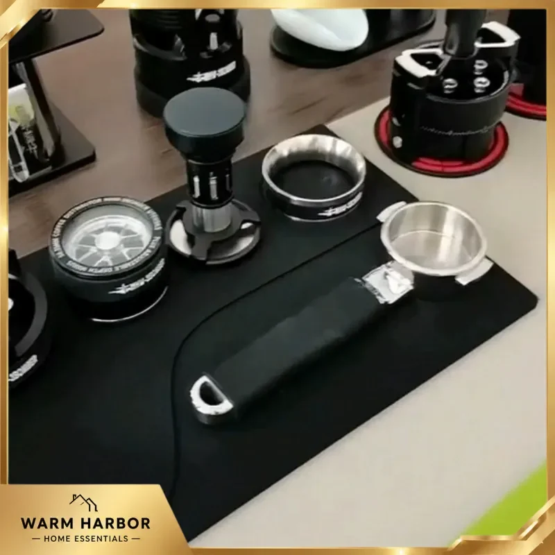 Mhw-3bomber Yu Series Espresso Tamping Mat Coffee Tamper Station Silicone Storage Pad Coffee Corner Organizer Barista Accessory
