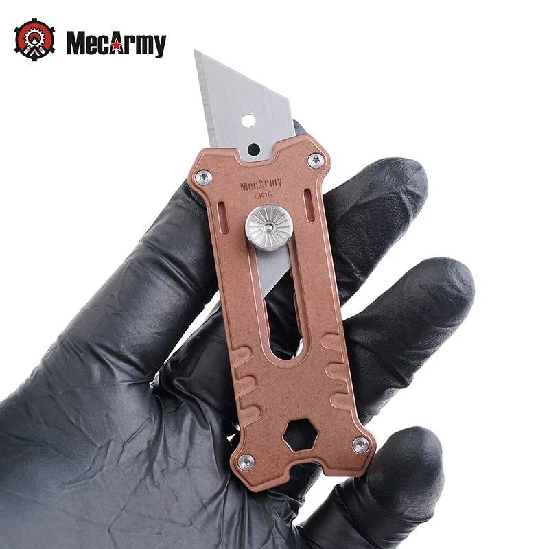 MecArmy EK16 Copper Utility Knife Multifunctional Pocket Utility Knife /hexagon screwdriver outdoor tools