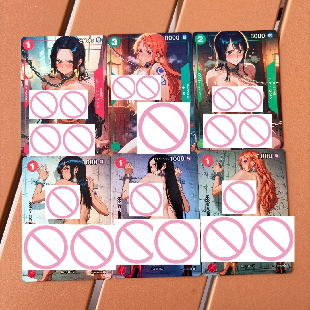 

2models ACG Goddess Cos Prison Style DIY Nami Nico Robin Folding Flash Card One Piece Boa Hancock Game Collection Card Toy Gift