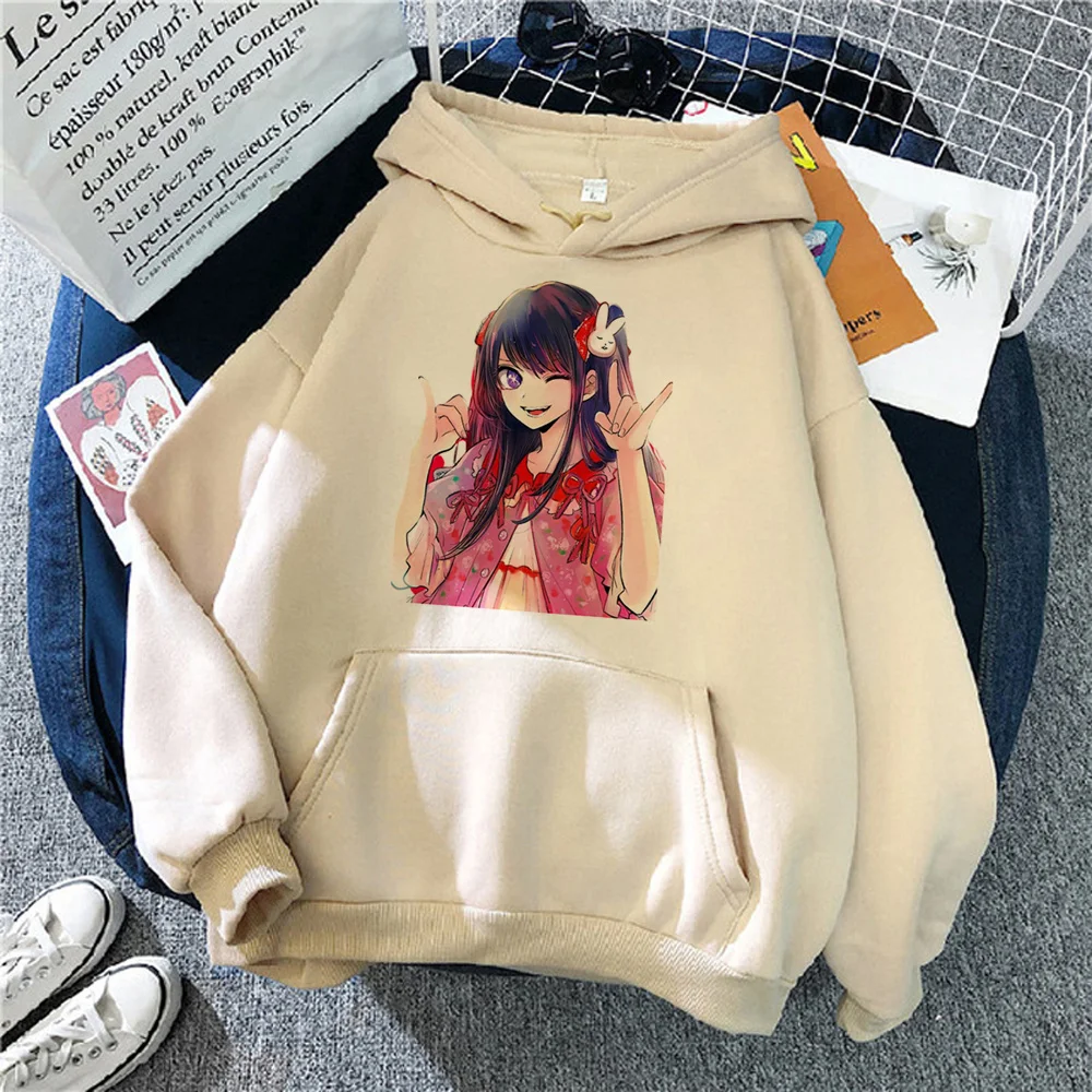 Oshi No Ko Hoodies Gráficos Anime para Mulheres, Fato Gótico Engraçado, Camisa Com Capuz, Inverno