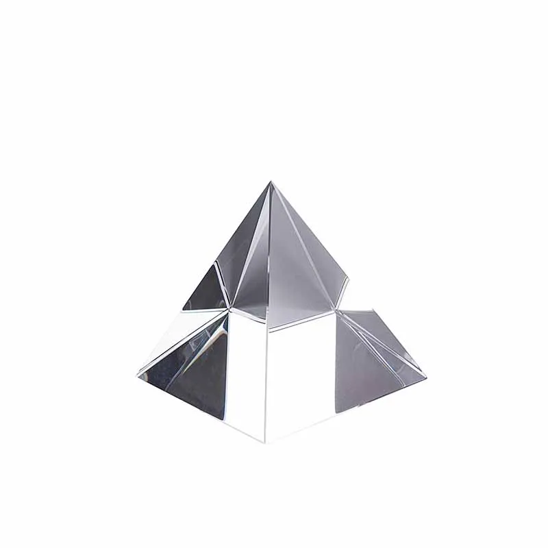 Transparent Crystal Pyramid Ornaments, Paper Town, Creative Gifts, Office Decorations