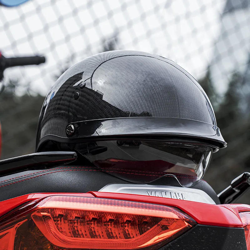 

Carbon Fiber Retro Open Face Helmet Light Weight 3K Carbonfiber Off-road Motorcycle Casco De Moto Accesorios Motocross Helmets