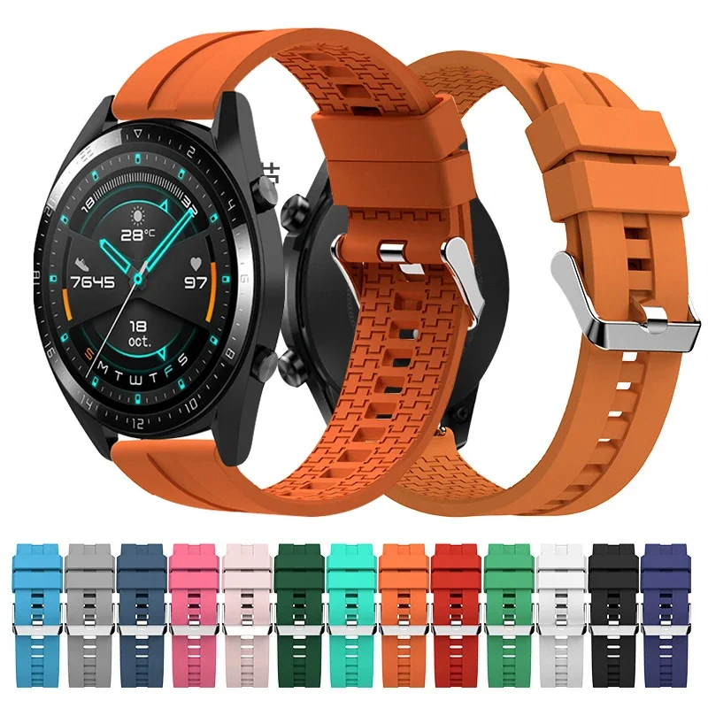 20mm 22mm band for Samsung Galaxy Watch 6 4 5 pro/classic/Active 2 46/42/44 mm Silicone strap huawei watch gt 2-2e-pro bracelet