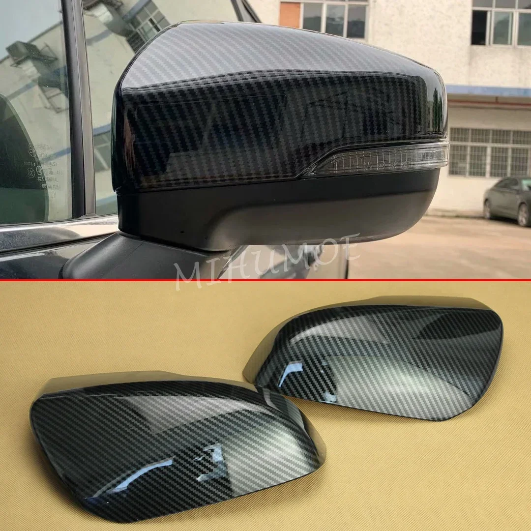 Carbon Fiber Car Exterior Rearview Side Mirror Cover Shell Cap For Subaru Forester SK 2019-2024 Crosstrek XV 2018-2023