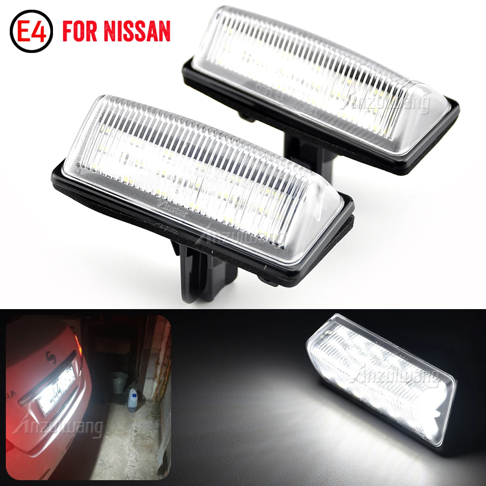 12V LED Number Plate Lamp For 2014-up Nissan Versa Note For 2011-up Infiniti QX56 QX60 White License Plate Light Assembly