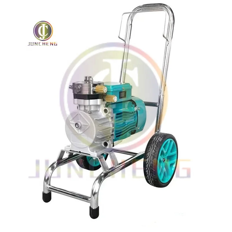 Juncheng Electric Airless Paint Sprayer Pump Machine 3kw Motor 10L Hopper 50m Horizontal/15m Vertical Conveying Mortar Spraying