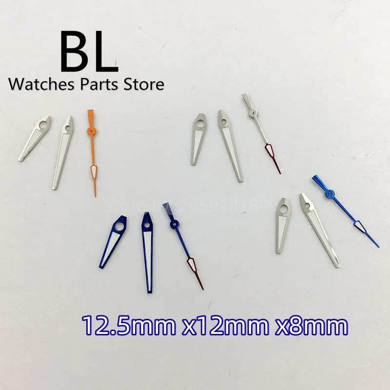 

BL New Watch Hands Blue White Silver White Orange Second Hand Green Luminous Pointers Fit NH35 NH36 Movement